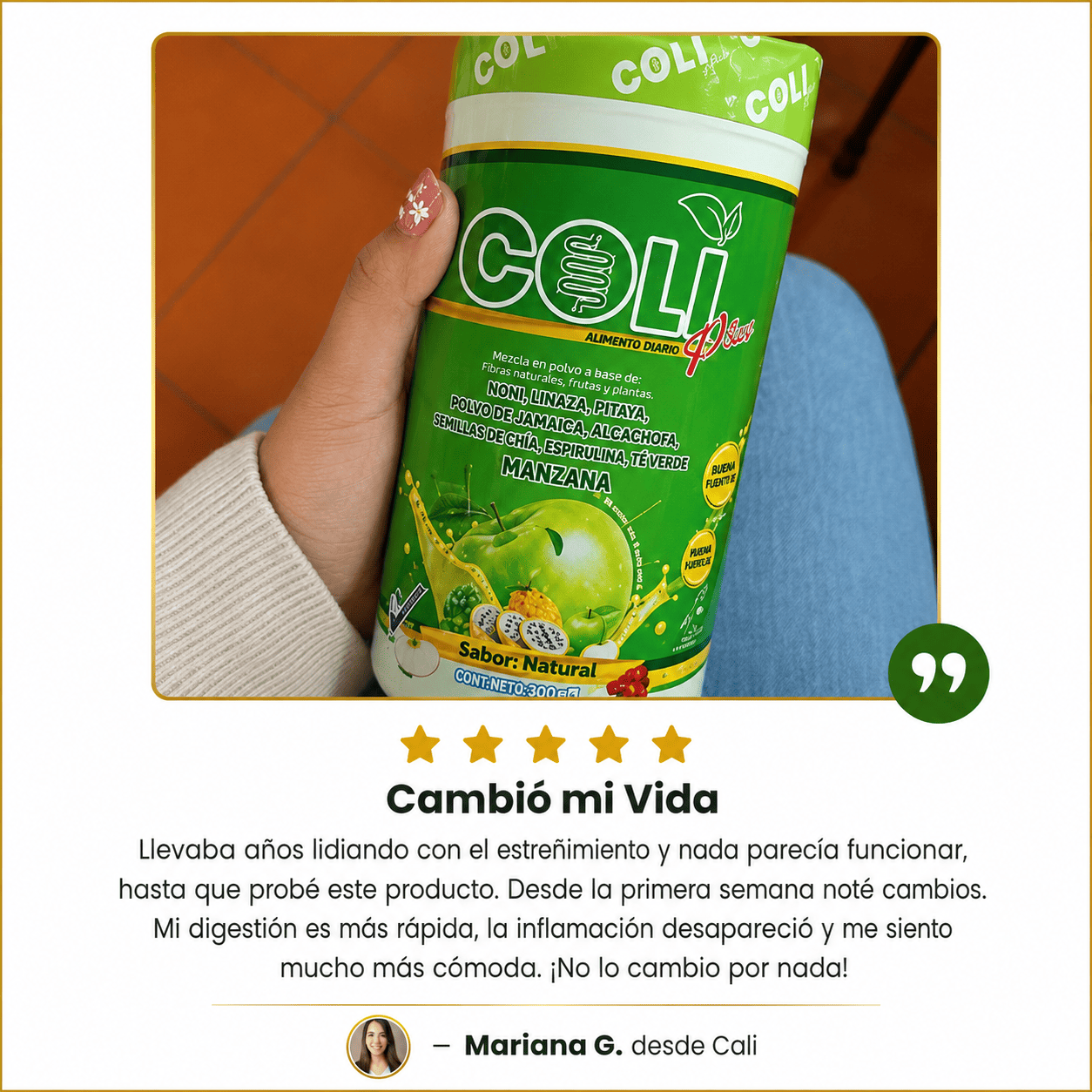 ColiPlus - Fibra Natural para Estreñimiento, Digestión y Colon Irritable
