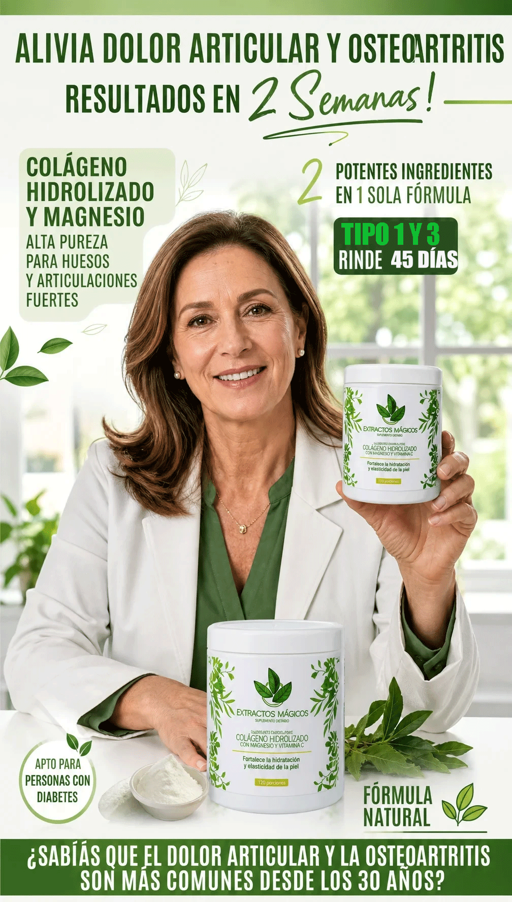 Colágeno Hidrolizado + Citrato de Magnesio - Apoyo Articular y Alivio del Dolor