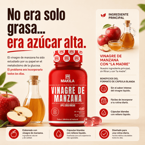Vinagre de Manzana en Cápsulas Blandas
