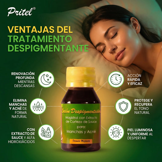 Loción Despigmentadora Natural de Sauce - Tónico para Manchas y Acné