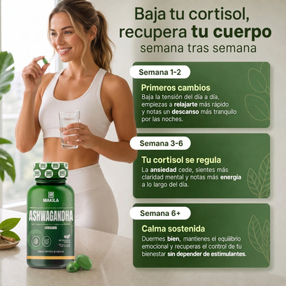 Ashwagandha – Cápsulas Blandas para Bienestar y Equilibrio Diario | 60 Unidades, 500mg