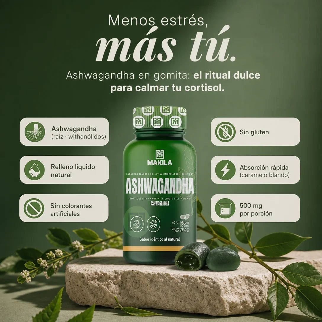 Ashwagandha – Cápsulas Blandas para Bienestar y Equilibrio Diario | 60 Unidades, 500mg