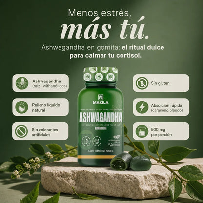 Ashwagandha – Cápsulas Blandas para Bienestar y Equilibrio Diario | 60 Unidades, 500mg