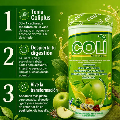 ColiPlus - Fibra Natural para Estreñimiento, Digestión y Colon Irritable
