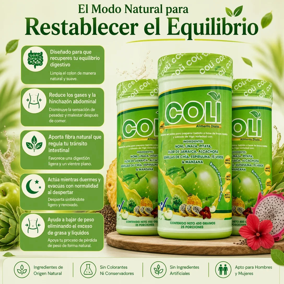 ColiPlus - Fibra Natural para Estreñimiento, Digestión y Colon Irritable