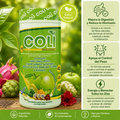 ColiPlus - Fibra Natural para Estreñimiento, Digestión y Colon Irritable