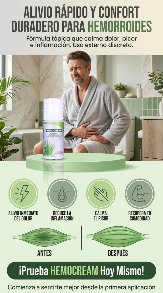 Hemocream | Alivio Rápido para Hemorroides e Inflamación | Kiunatura