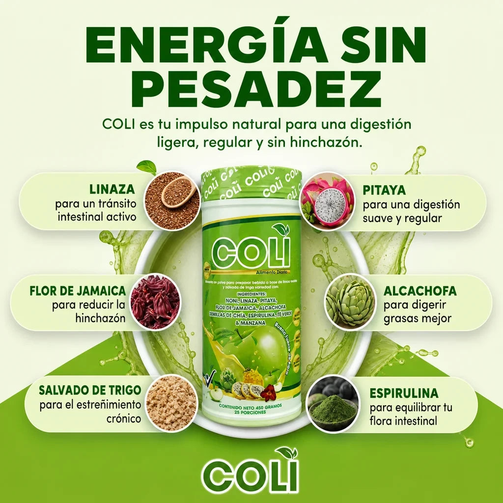 ColiPlus - Fibra Natural para Estreñimiento, Digestión y Colon Irritable