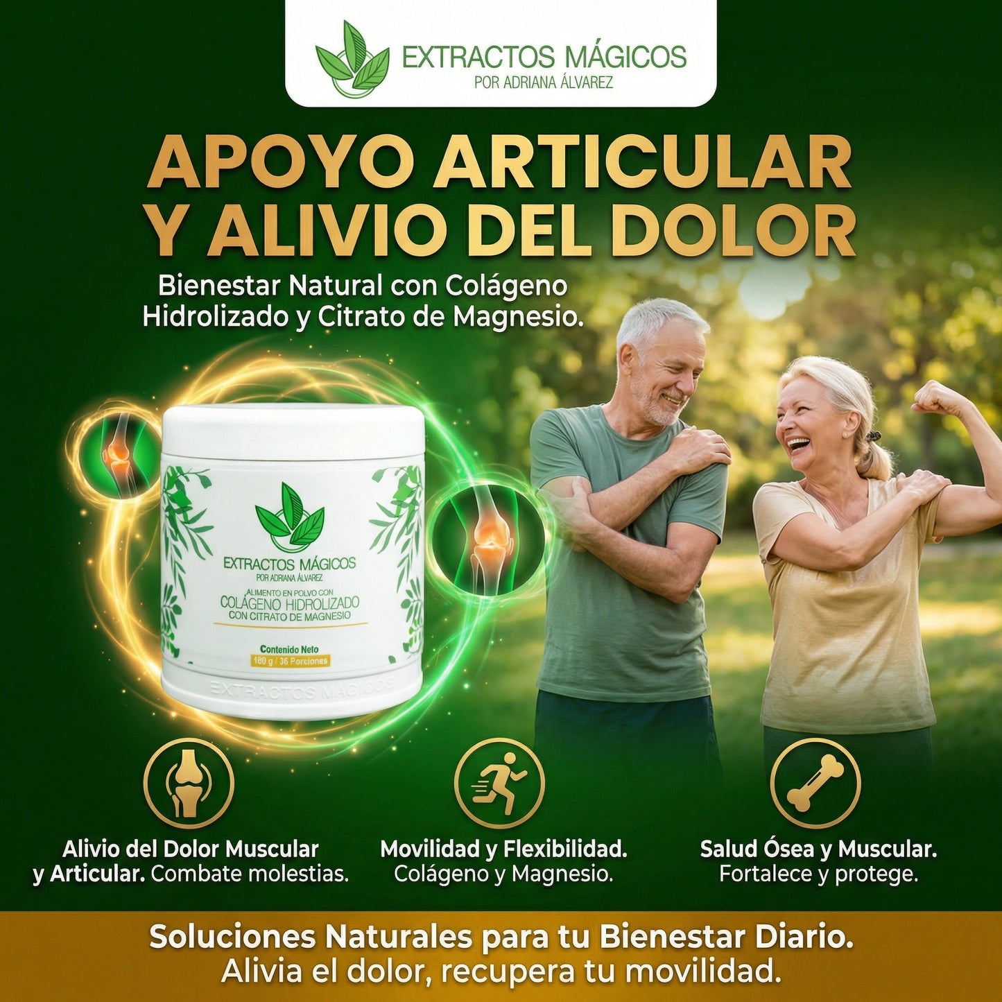 Colágeno Hidrolizado + Citrato de Magnesio - Apoyo Articular y Alivio del Dolor