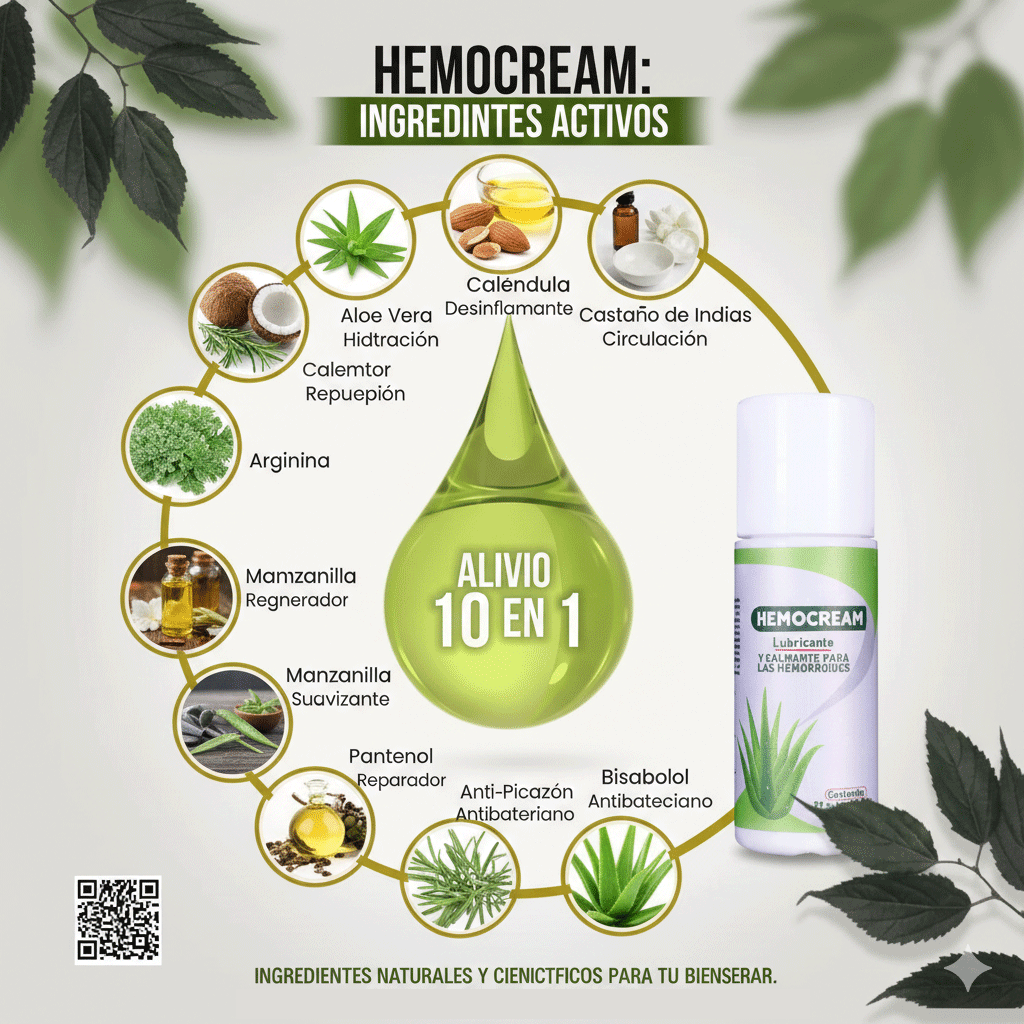 Hemocream | Alivio Rápido para Hemorroides e Inflamación | Kiunatura