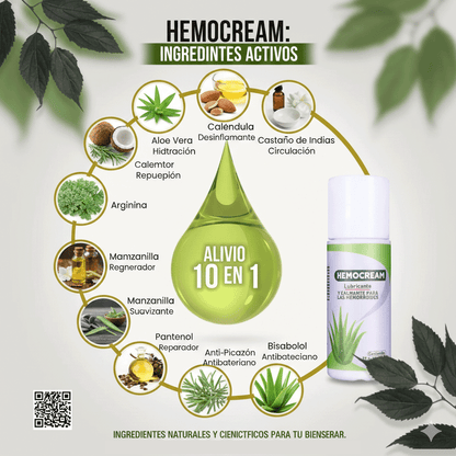 Hemocream | Alivio Rápido para Hemorroides e Inflamación | Kiunatura